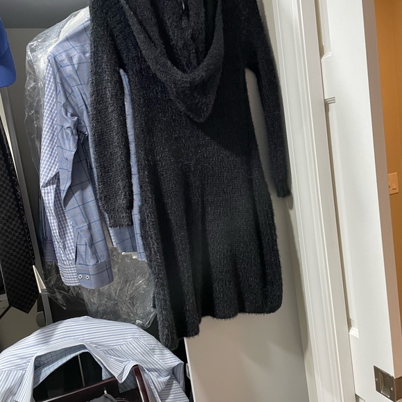 NWT. Hooded black cardigan sweater. Size medium. - Picture 4 of 5